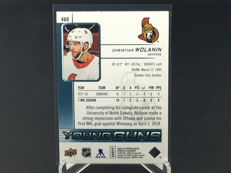 2018 UPPER DECK SERIES TWO - YOUNG GUNS - C. WOLANIN -