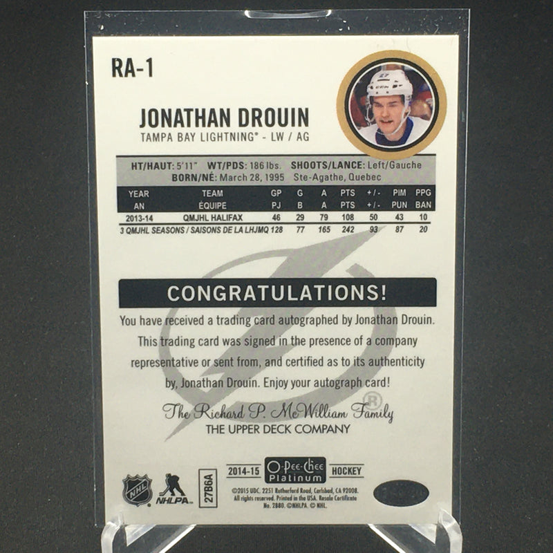2014 UPPER DECK O-PEE-CHEE PLATINUM - J. DROUIN -