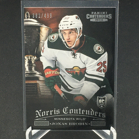 2013 PANINI CONTENDERS - NORRIS CONTENDERS - J. BRODIN - #NC-4 - #'D/499 - RC