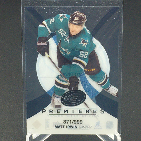 2013 UPPER DECK ICE - ICE PREMIERES - M. IRWIN - #68 - #'D/999