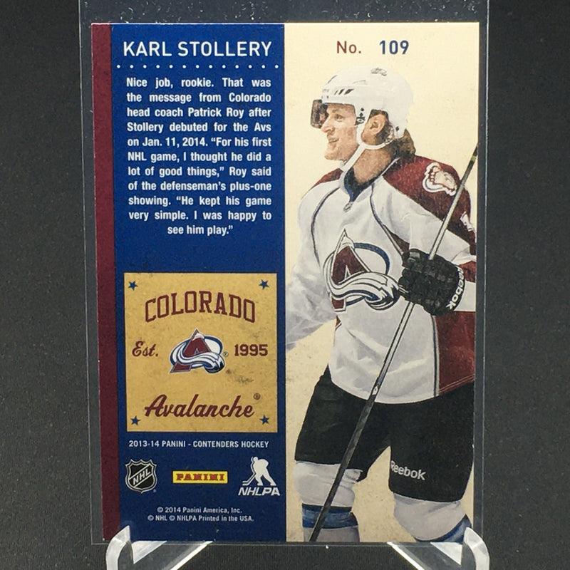 2013 PANINI CONTENDERS - ROOKIE TICKET - K. STOLLERY - #109 - #'D/600 - RC