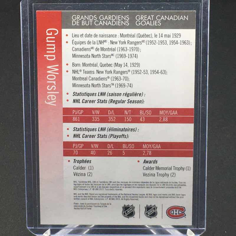 2016 CANADA POST - STAMP CARD - G. WORSLEY