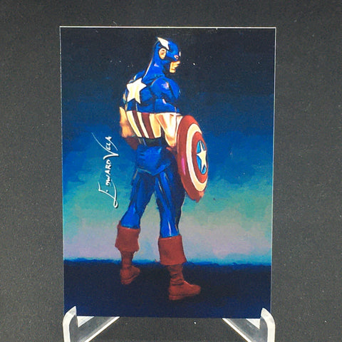2016 EDWARD VELA ARTIST CARD - CAPTAIN AMERICA - #'D/25
