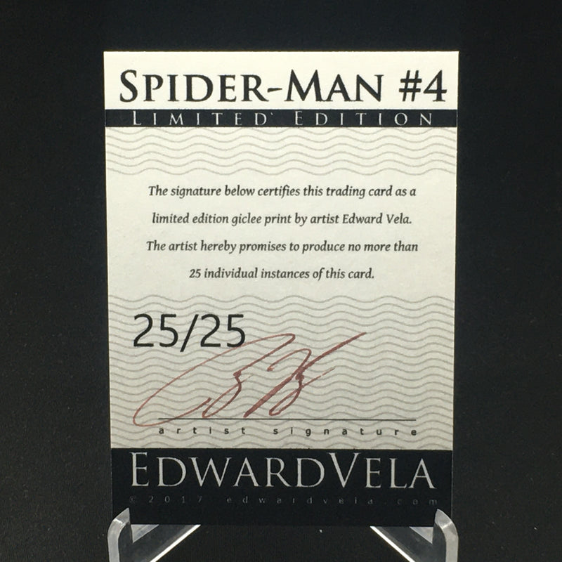 2016 EDWARD VELA ARTIST CARD - SPIDERMAN -