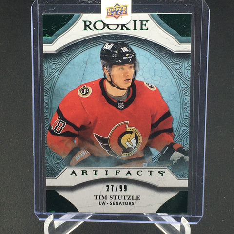 2020 UPPER DECK ARTIFACTS - EMERALD ROOKIE - T. STUTZLE - #201 - #'D/99 - RC