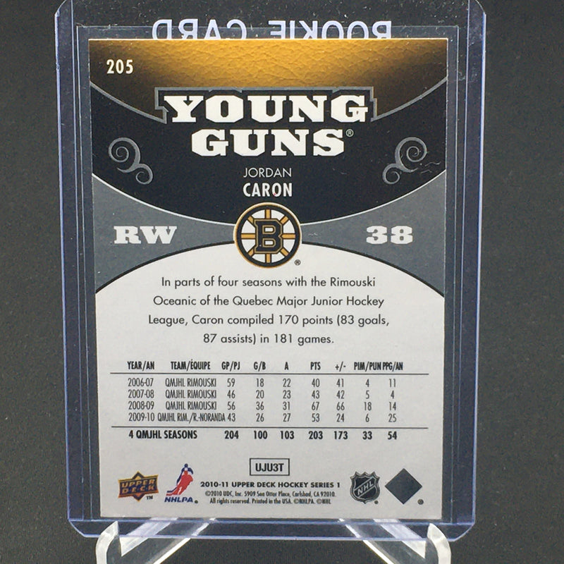 2010 UPPER DECK SERIES ONE - YOUNG GUNS - J. CARON -