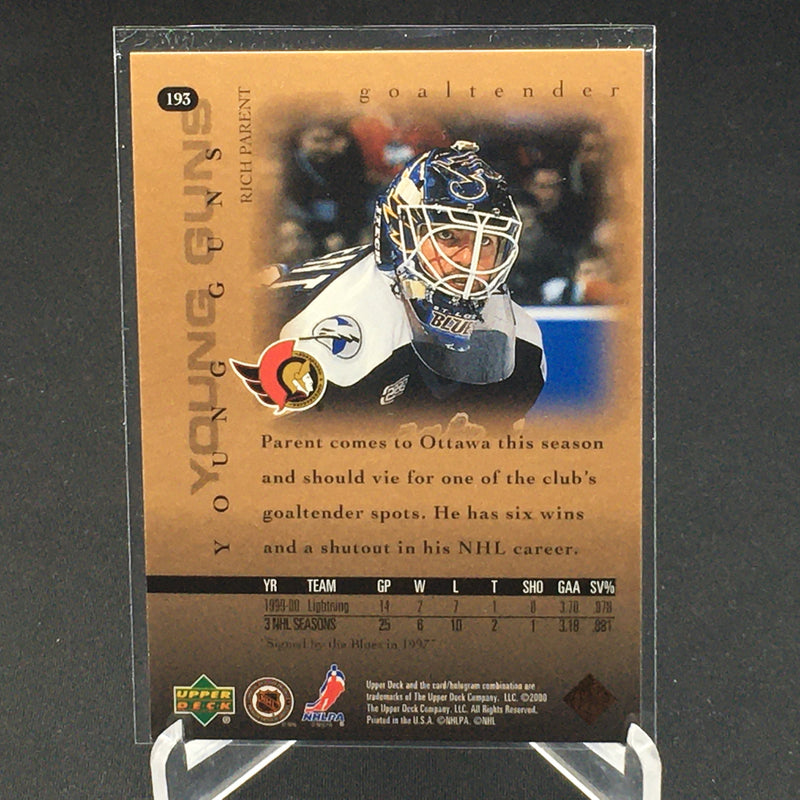 2000 UPPER DECK SERIES ONE - YOUNG GUNS - R. PARENT -