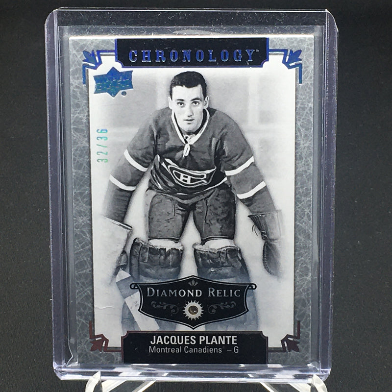 2018 UPPER DECK CHRONOLOGY - DIAMOND RELIC - J. PLANTE - #42 - #'D/36 - DIAMOND