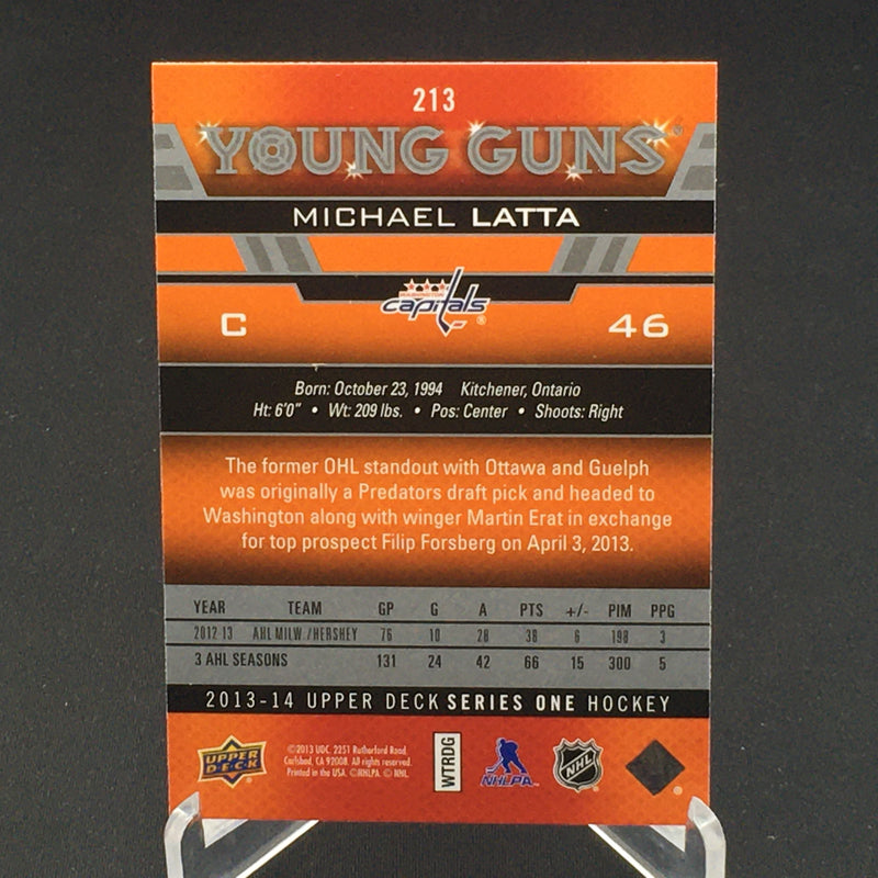2013 UPPER DECK SERIES ONE - YOUNG GUNS - M. LATTA -