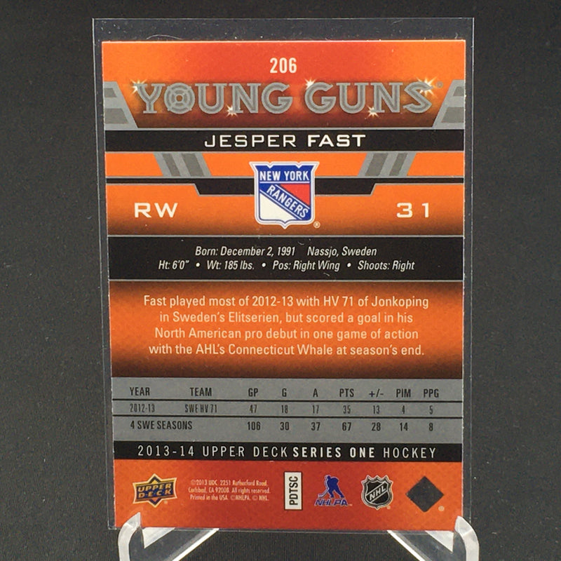 2013 UPPER DECK SERIES ONE - YOUNG GUNS - J. FAST -