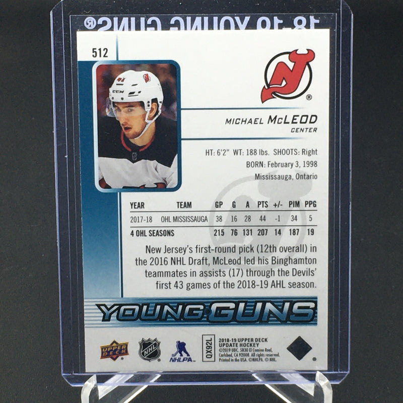 2018 UPPER DECK UPDATE  - YOUNG GUNS - M. MCLEOD -