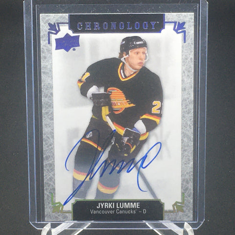 2018 UPPER DECK CHRONOLOGY - FRANCHISE HISTORY - J. LUMME - #FH-VA-JL - AUTOGRAPH