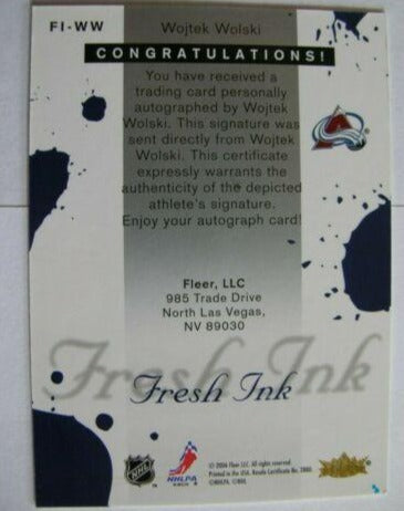 2006 FLEER FRESH INK - W. WOLSKI -