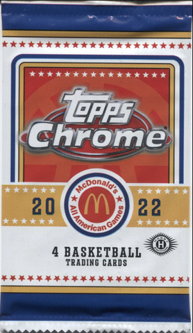 2022 TOPPS CHROME MCDONALD'S ALL AMERICAN GAMES BASKETBALL HOBBY PACK