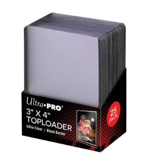 ULTRA PRO 3" X 4" TOPLOADER 35PT COLOUR BORDER 25 PACK