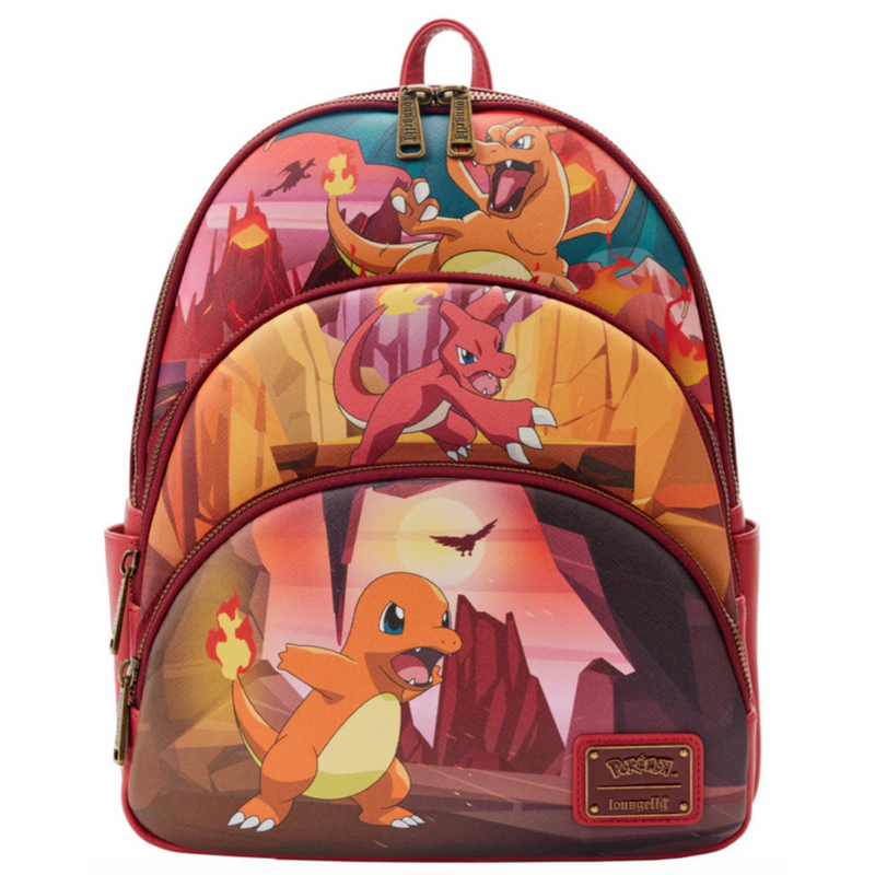 LOUNGEFLY CHARMANDER EVOLUTIONS BACKPACK
