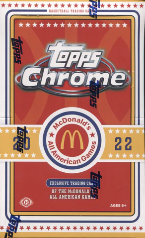 2022 TOPPS CHROME MCDONALD'S ALL AMERICAN GAMES BASKETBALL HOBBY BOX