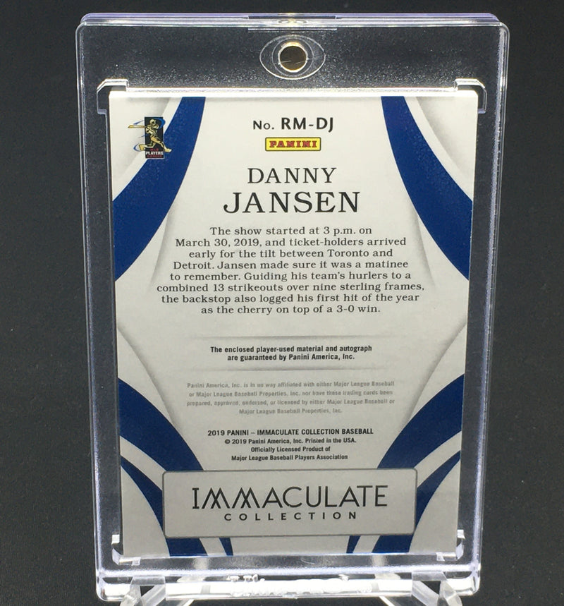 2019 PANINI IMMACULATE COLLECTION - D. JANSEN - #RM-DJ - #'D/15 - RPA