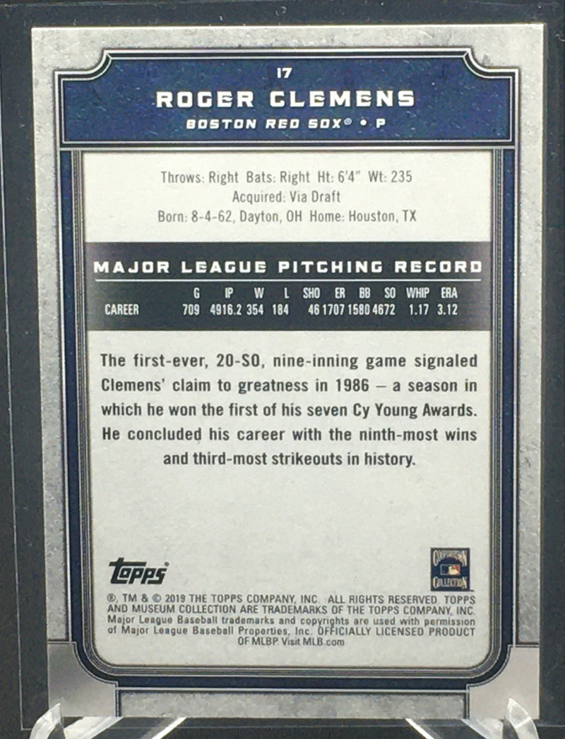 2019 TOPPS MUSEUM COLLECTION - R. CLEMENS -