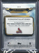 2019 TOPPS TRIPLE THREADS - SINGLE JUMBO RELIC - J. MARTINEZ - #AUR-JM - #'D/99 - RELIC - AUTOGRAPH