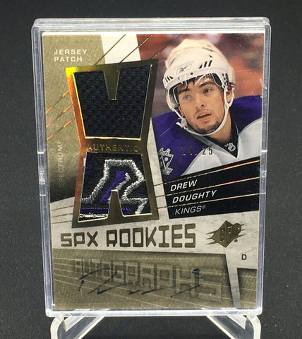 2008 UPPER DECK SPX - SPX ROOKIES - D. DOUGHTY - #189 - #'D/25 - AUTOGRAPH - JERSEY PATCH - RC