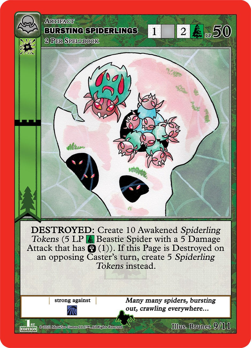 Bursting Spiderlings (Spider Grandmother) [Cryptid Nation: Nightfall First Edition Release Event Deck]