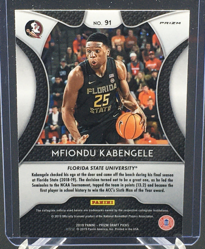 2019 PANINI PRIZM DRAFT PICKS - M. KABENGELE -