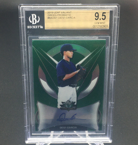 2019 LEAF VALIANT - D. GARCIA - #BA-DG1 - #'D/99 - AUTOGRAPH - GREEN PRISMATIC - BGS 9.5