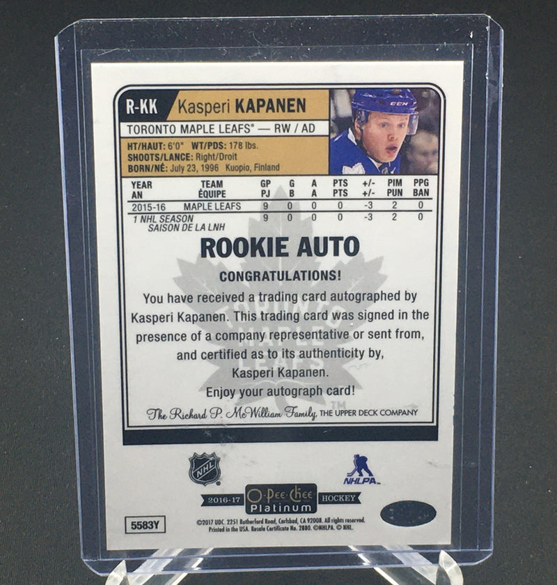 2016 O-PEE-CHEE PLATINUM - K. KAPANEN -
