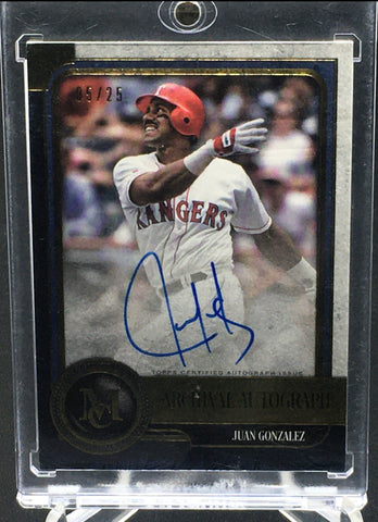 2019 TOPPS MUSEUM COLLECTION - ARCHIVAL AUTOGRAPH - J. GONZALES - #AA-JG - #'D/25 - AUTOGRAPH