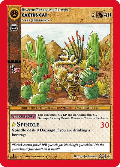 Cactus Cat [Cryptid Nation: First Edition Cardiff Giant Deck]