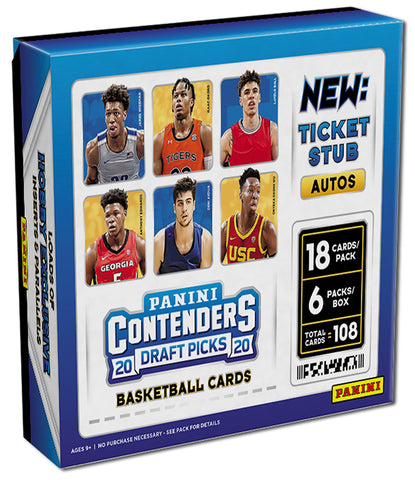 2020 PANINI CONTENDERS DRAFT PICKS BASKETBALL HOBBY BOX