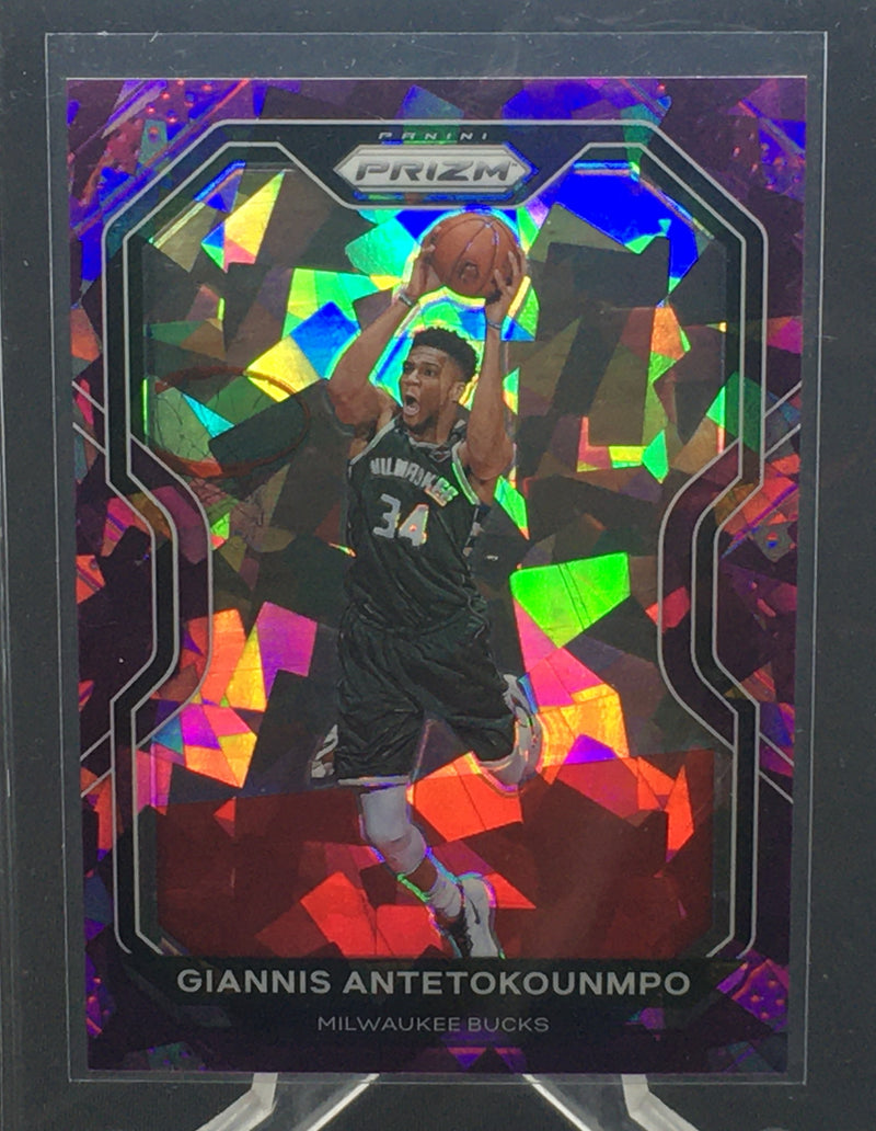 2020 PANINI PRIZM - G. ANTETOKOUNMPO - #111 - #'D/175 - PURPLE CRACKED ICE