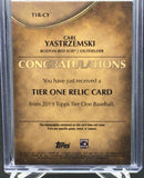 2019 TOPPS TIER ONE - C. YASTRZEMSKI - #T1R-CY - #'D/399 - JERSEY