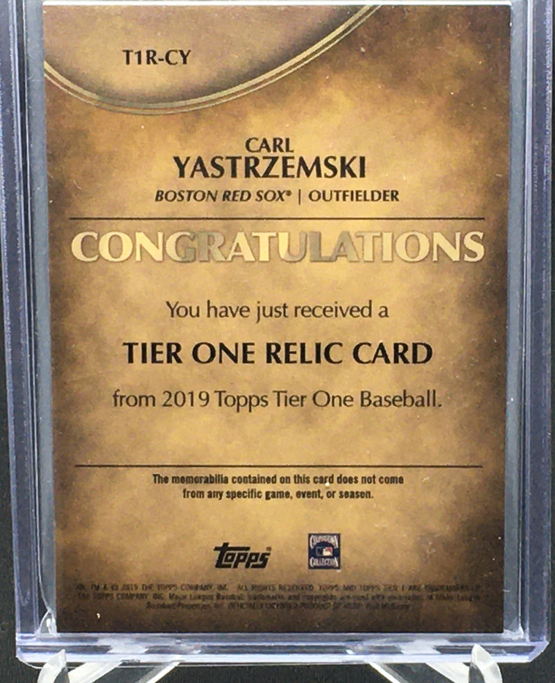 2019 TOPPS TIER ONE - C. YASTRZEMSKI - #T1R-CY - #'D/399 - JERSEY