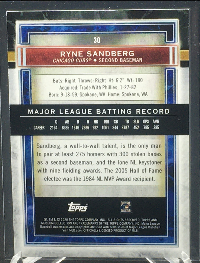 2020 TOPPS MUSEUM COLLECTION - R. SANDBERG -