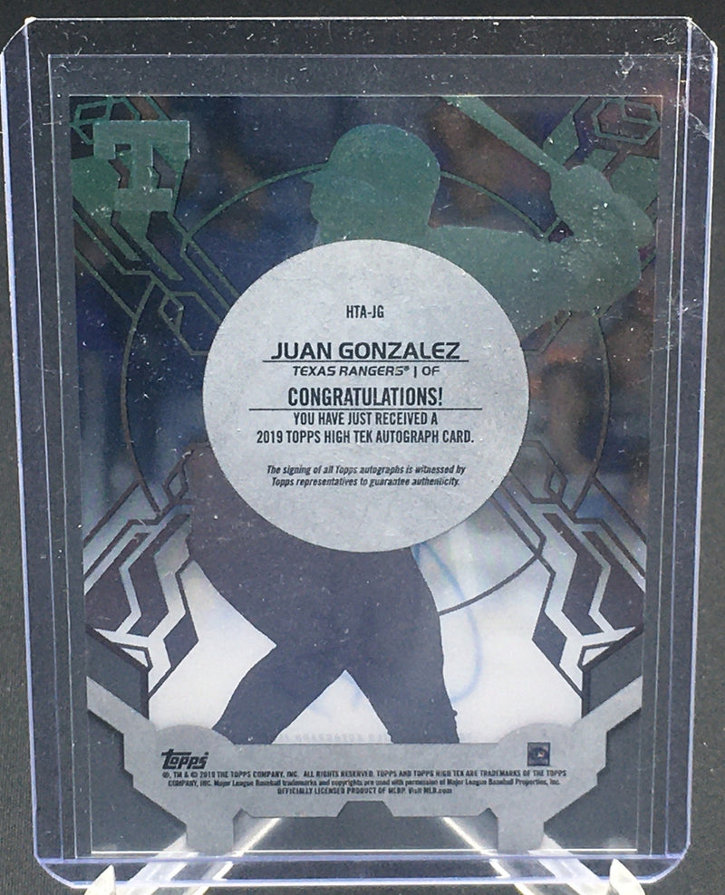 2019 TOPPS HIGH TEK - J. GONZALEZ - #HTA-JG - #'D/50 - AUTOGRAPH