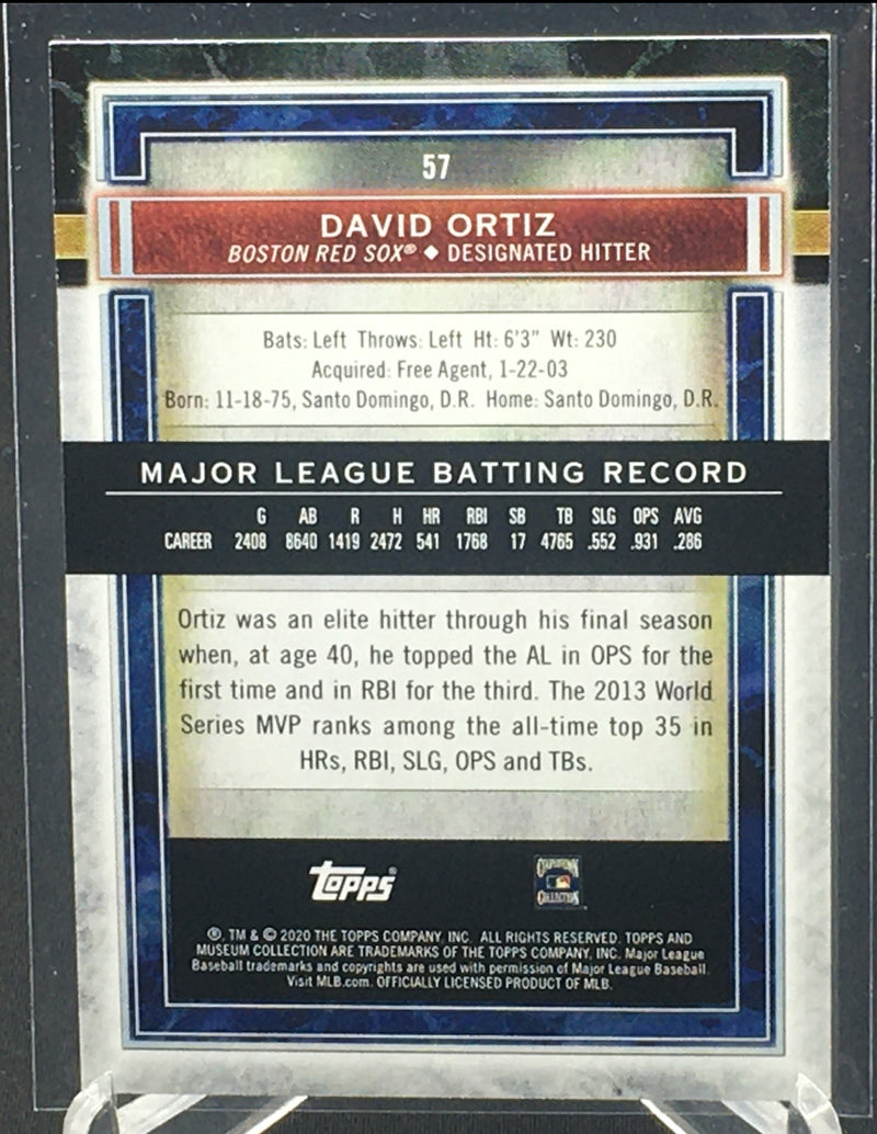 2020 TOPPS MUSEUM COLLECTION - D. ORTIZ -
