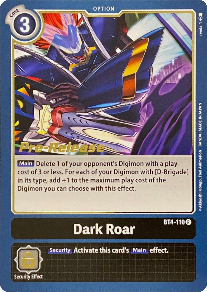 Dark Roar [BT4-110] [Great Legend Pre-Release Promos]