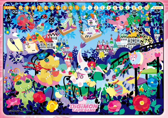 DIGIMON CARD GAME FLORAL FUN PLAYMAT & CARD SET (PB-09)