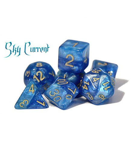 HALFSIES DICE SKY CURRENT 7-DIE SET
