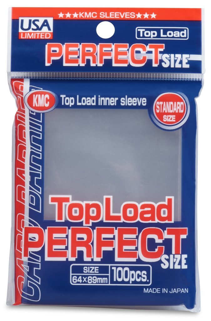 KMC PERFECT FIT TOPLOAD SLEEVES 100 PACK STANDARD SIZE