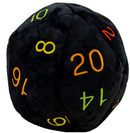 ULTRA PRO D20 NOVELTY PLUSH - BLACK W/ RAINBOW NUMBERS