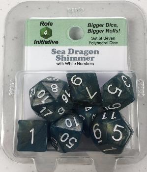 ROLE 4 INITIATIVE RPG DRAGON SHIMMER DICE SET