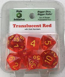 ROLE 4 INITIATIVE RPG TRANSLUCENT DICE SET