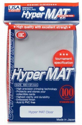 KMC STANDARD SIZE HYPER MAT SLEEVES 100 PACK