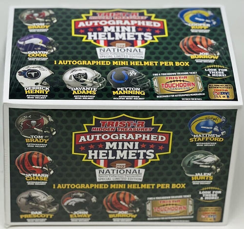 2022 TRISTAR HIDDEN TREASURES AUTOGRAPH MINI HELMETS FOOTBALL HOBBY BOX