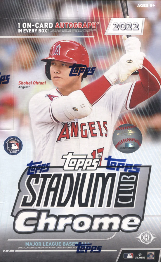 2022 TOPPS STADIUM CLUB CHROME BASEBALL HOBBY BOX