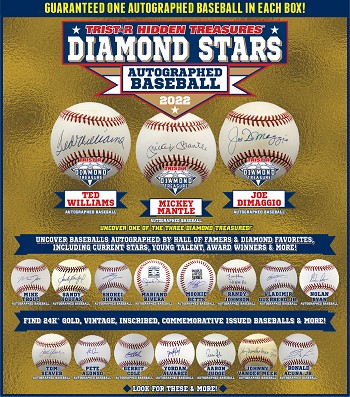 2022 TRISTAR HIDDEN TREASURES AUTOGRAPHED BASEBALL DIAMOND STARS SEALED BOX